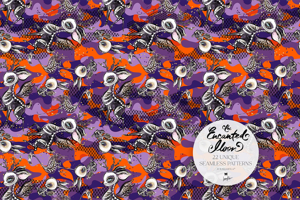 Halloween Gothic Woodland Patterns, a Pattern Graphic by KaramfilaS (Photo 11 of 28)
