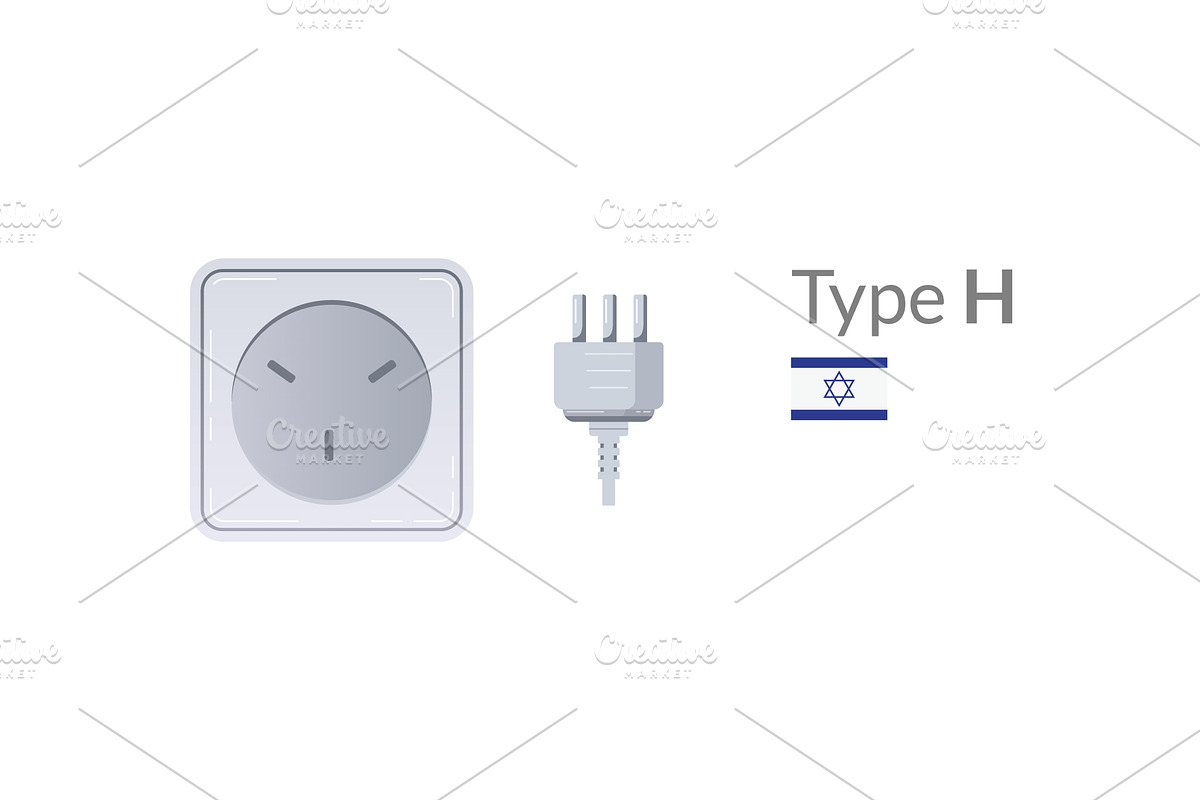 Type H Electrical Plug and Socket, an Illustration by the8monkey