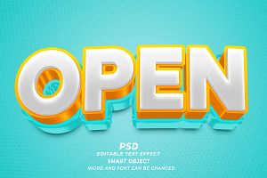 Open PSD 3D Editable Text Effect, a Layer Style Add-On by TrueVector