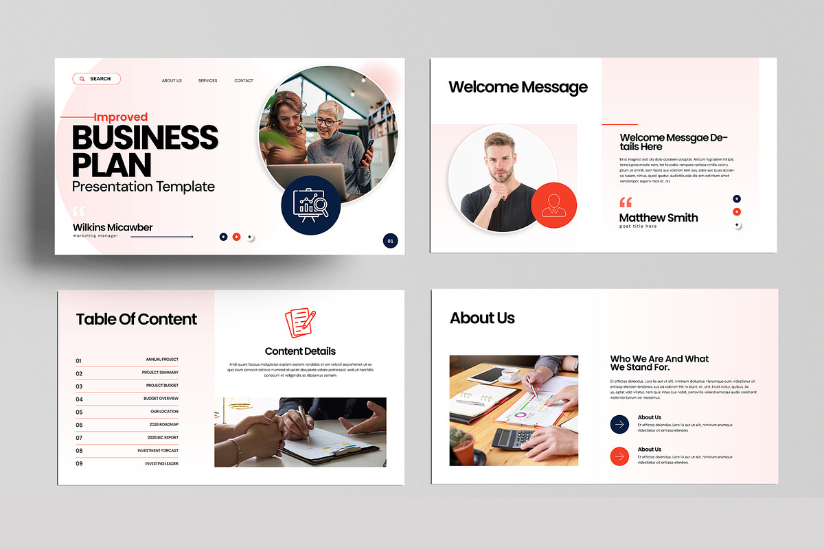 Business Plan Presentation Template, a Print Template by MightyDesign (Photo 2 of 8)