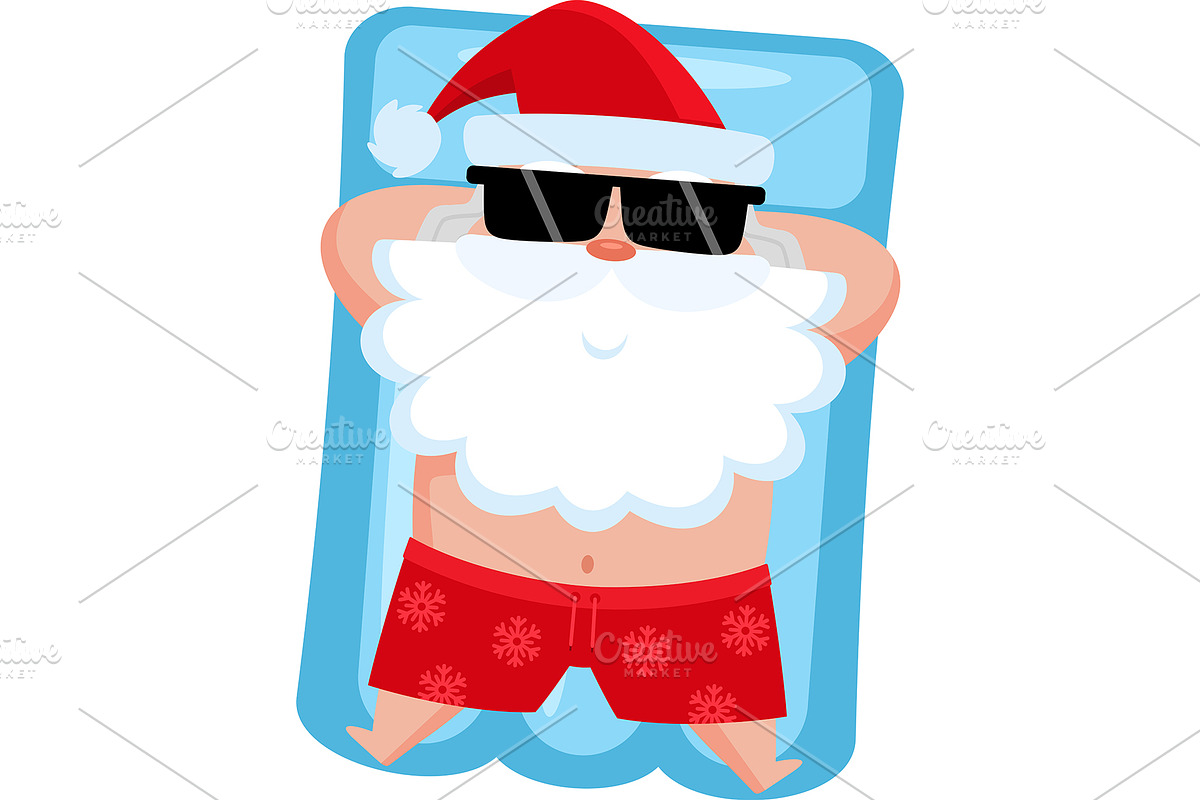 Summer Santa Claus, an Illustration by HitToon