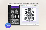 100 Folk Art vector linocut prints, an Object Graphic by DariSmartArt (Thumbnail 9 of 16)