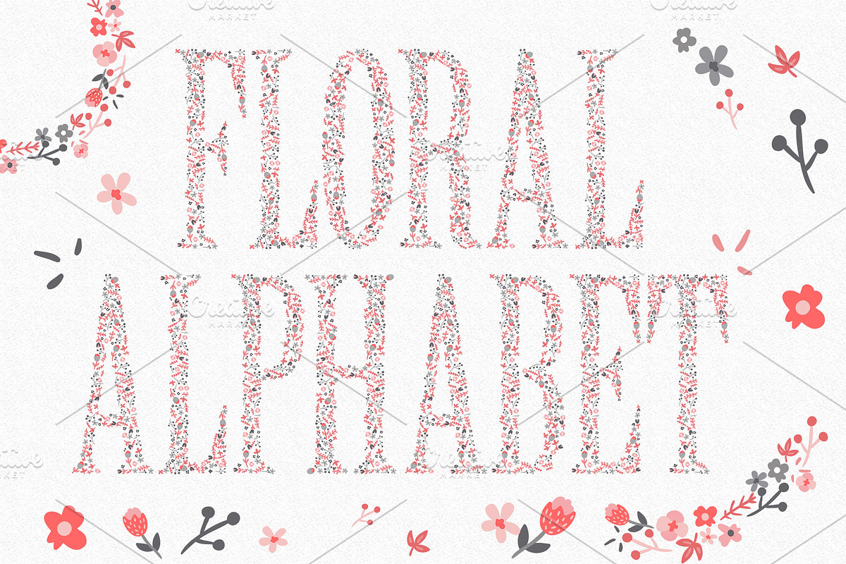 Floral Alphabet, a Decorative Illustration by StudioDesset (Photo 2 of 4)