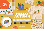 Hello Autumn. Clipart & Patterns, an Animal Illustration by Ejevyaka (Thumbnail 1 of 9)
