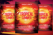 Tropical Summer Flyer Template, a Flyer Template by Briell Design (Thumbnail 1 of 3)