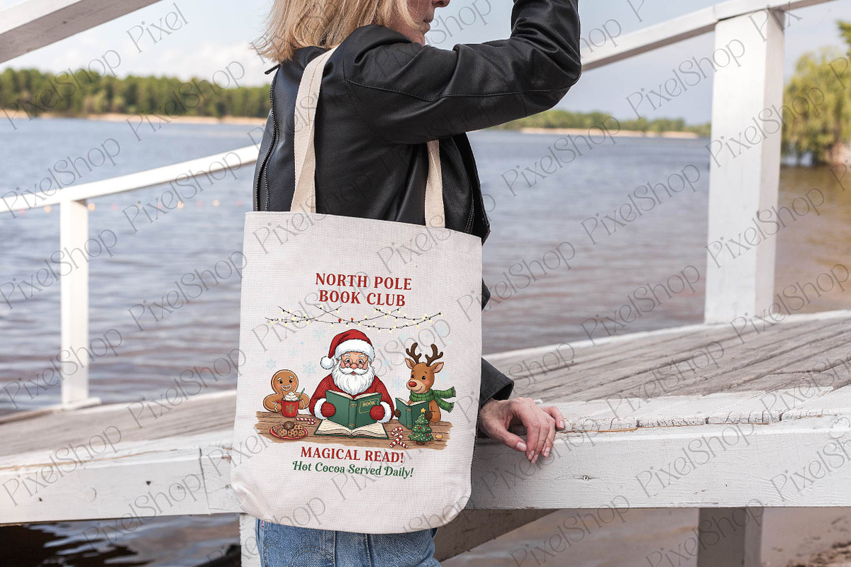 North Pole Book Club-Book Lover PNG, an Illustration by DreamPrint404 (Photo 4 of 4)