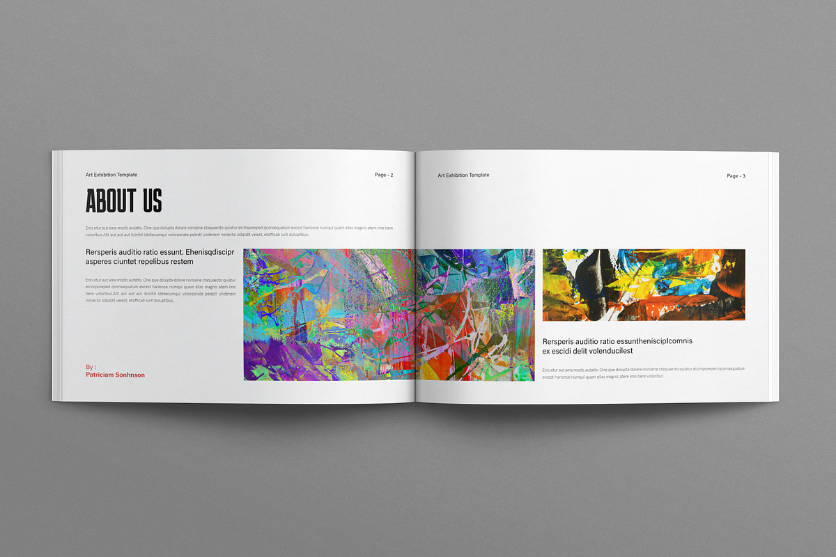 Art Exhibition Template landscape, a Brochure Template by E-Type (Photo 2 of 8)