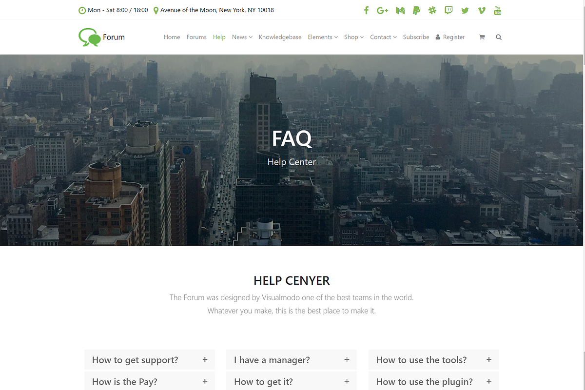 Forum & Community WordPress Theme, a WordPress Template by Visualmodo (Photo 12 of 27)