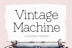 Vintage Machine - Typewritter Font, a Handwritten Font by Balpirick Studio