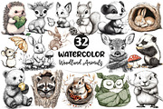 Woodland Cute Baby Animals Clipart, an Illustration by Dream Creation (Thumbnail 1 of 6)