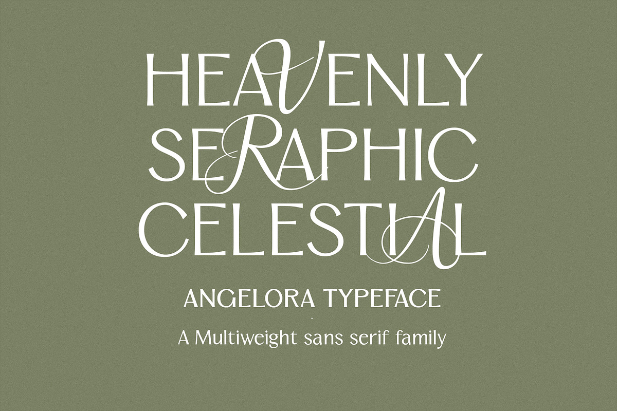 Angelora Typeface, a Sans Serif Font by Setara Langit CreativeStd (Photo 2 of 17)