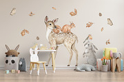 Woodland animal clipart Autumn mood, an Animal Illustration by Daryartsy (Thumbnail 2 of 7)