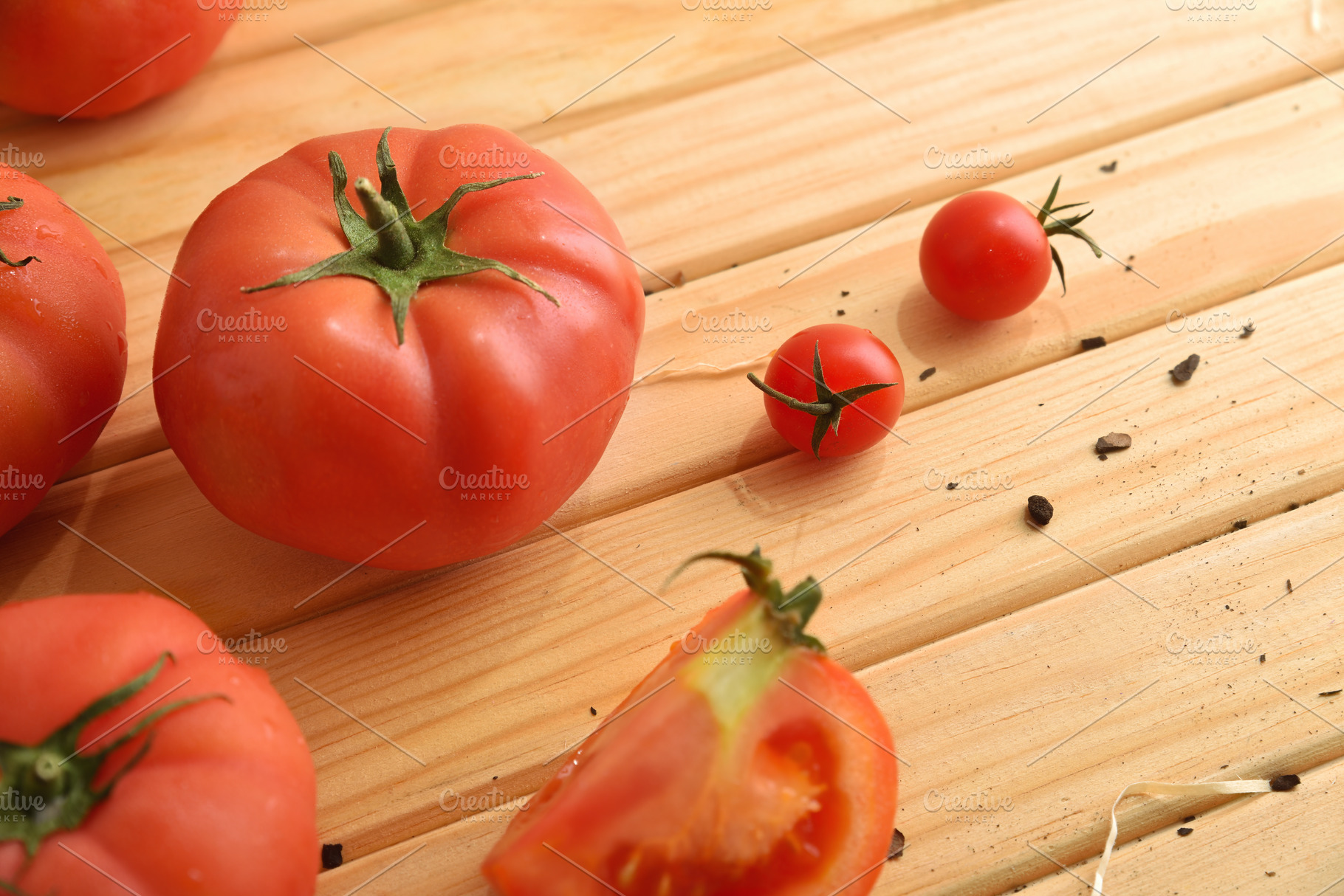 Fresh Tomatoes in Rustic Kitchen Scene, a Food & Drink Photo by Davizro's Market