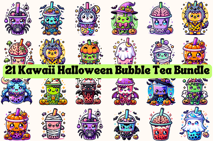 Kawaii Halloween Bubble Tea Bundle