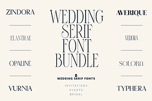 Wedding Serif Font Bundle - 8 Fonts