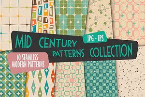 Mid-Century 1950's Retro Pattern Set