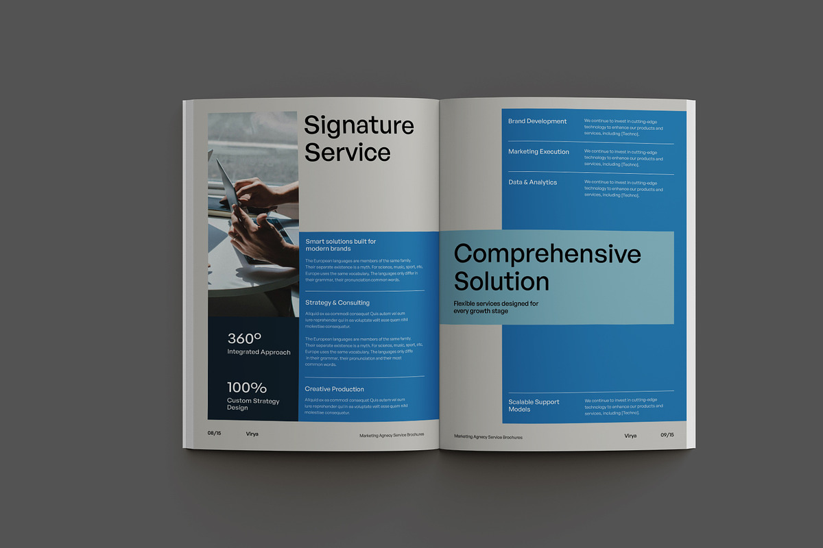 VIRYA | Marketing Agency Brochure, a Brochure Template by Neermana (Photo 9 of 10)