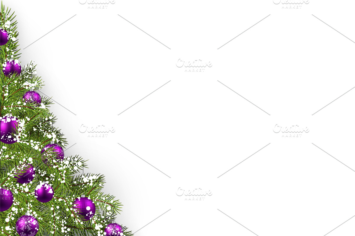 Big violet Christmas & New Year set, a Decorative Illustration by Vjom (Photo 7 of 20)