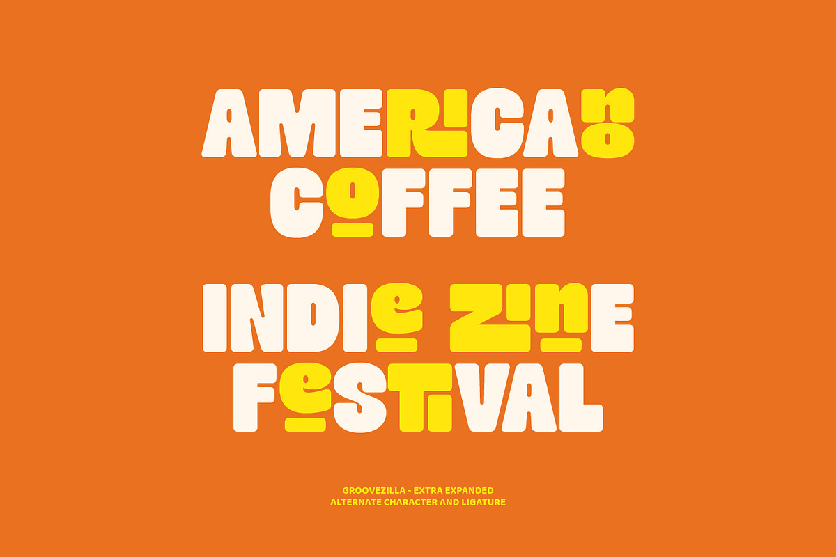 Groovezilla - Retro Bold Fonts, a Sans Serif Font by Dikas Studio (Photo 9 of 20)