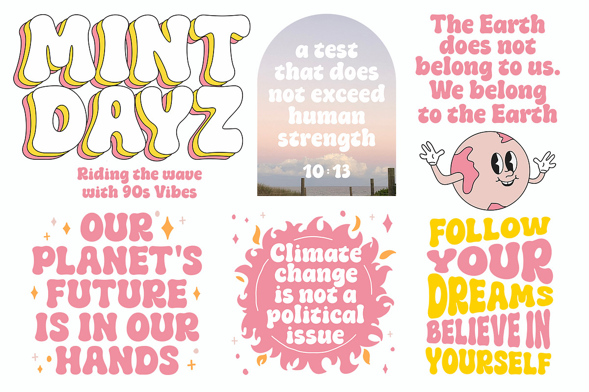 50% Mint Dayz Retro Rounded Display, a Sans Serif Font by Four Lines Std. (Photo 11 of 11)
