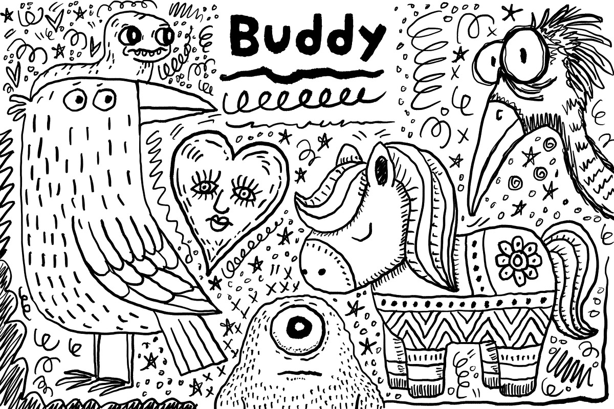 Crunchy Cartoon Inkers Brushes, a Brush Add-On by Heather Green Designs (Photo 7 of 10)