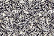 Hairstyle Graphic Doodle Patterns, a Pattern Graphic by BALABOLKA (Thumbnail 4 of 6)