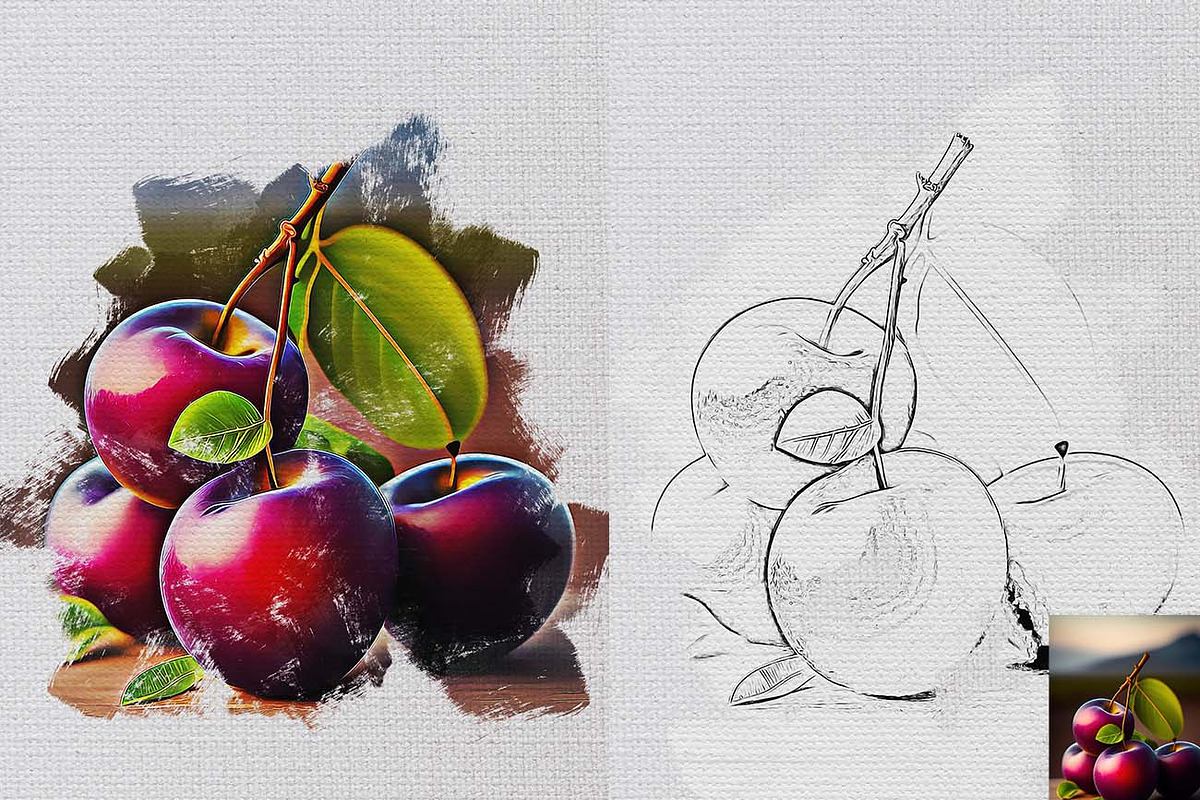Real Oil Paint Canvas FX Photoshop, an Action Add-On by Studio Retouch (Photo 14 of 17)
