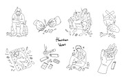 no drugs hand drawn set, a Healthcare Illustration by foxndeer (Thumbnail 4 of 4)