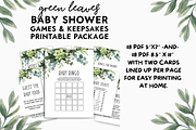 Green leaves baby shower Games, a Presentation Template by CELEBRATE LIFE (Thumbnail 1 of 7)