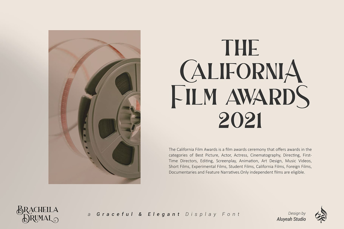 Brachella Drumal, a Font by Aluyeah Studio (Photo 7 of 16)