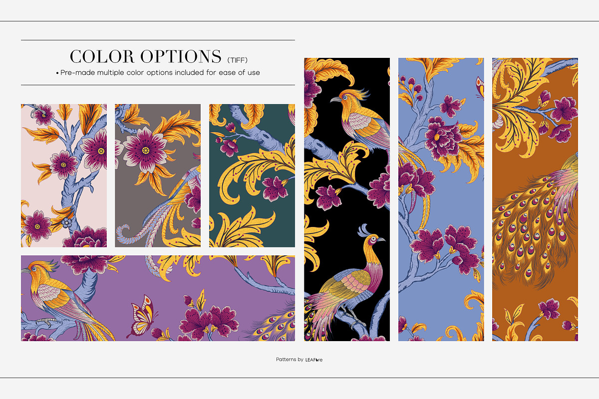 Hand Drawn Chinoiserie Luxury Prints, a Pattern Graphic by LEAFure (Photo 2 of 10)