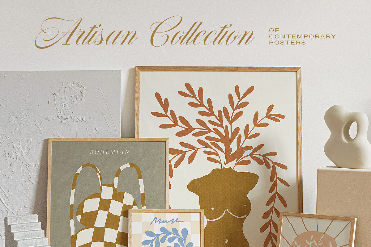 GALLERY WALL ART BOHO POSTER SET, a Decorative Illustration by Ayya Studio (Photo 14 of 17)