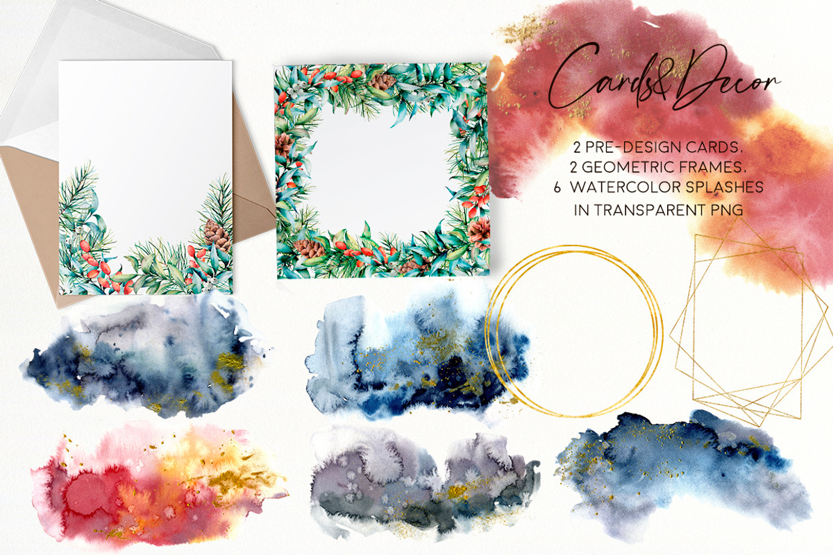 Christmas traditions Watercolor set, a Seasonal Illustration by Yuliya Derbisheva (Photo 8 of 13)