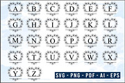 Floral Alphabet Monogram Letter SVG, a Graphic by D2PUTRI (Thumbnail 10 of 27)