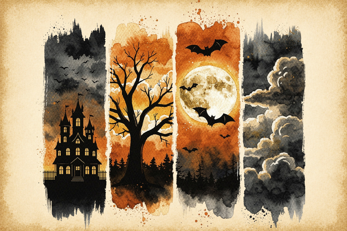 Halloween Brushstroke PNG, a Work Illustration by Sublimation Artist (Photo 1 of 9)