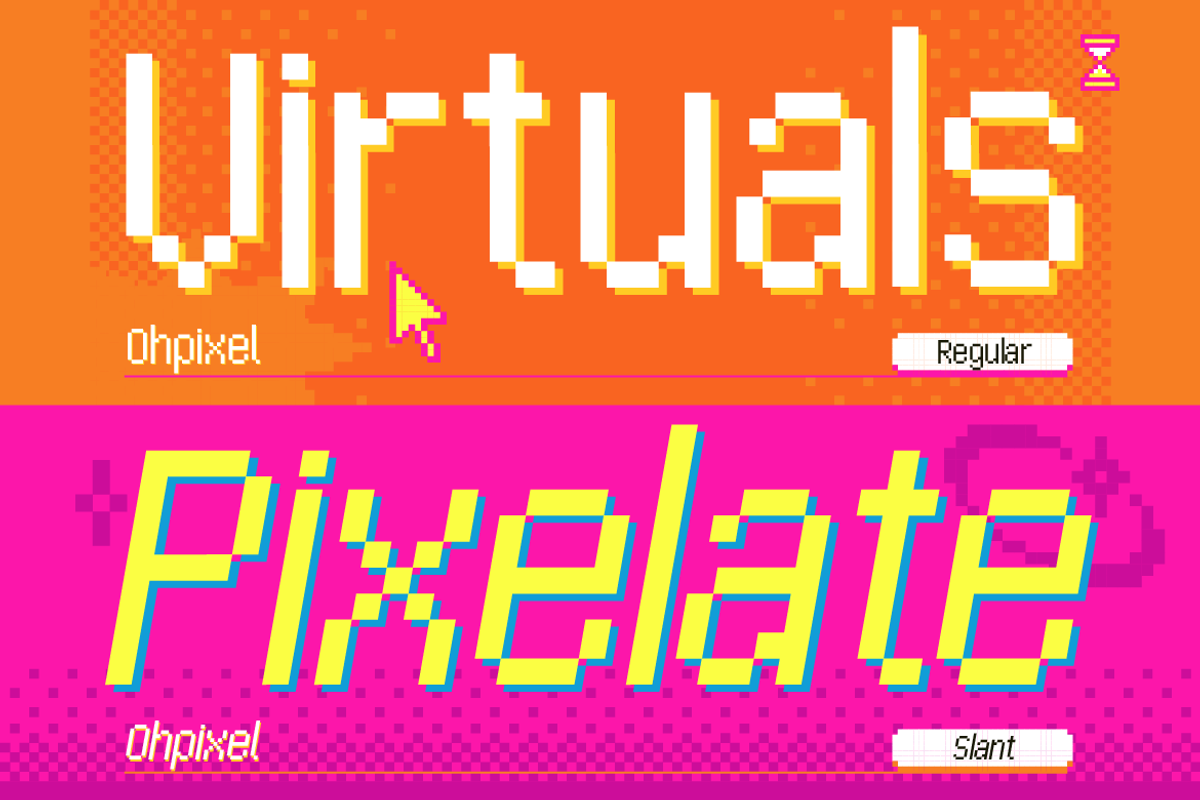 Ohpixel - Pixel Display Font, a Sans Serif Font by Artisan Themes (Photo 4 of 11)