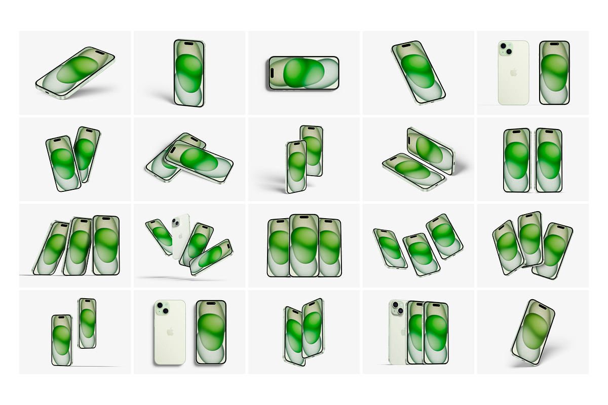 iPhone 15 Mockups, an iPhone Mockup by ls.graphics (Photo 3 of 11)