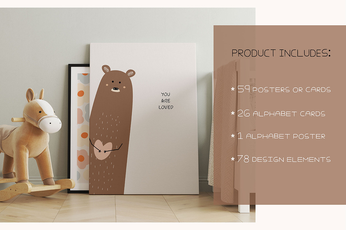 Cute baby posters and greeting cards, an Animal Illustration by Julia Martyshkina (Photo 2 of 9)