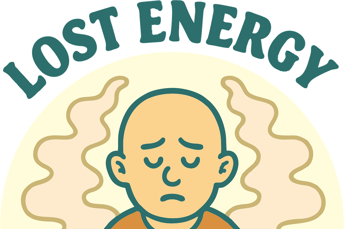 Lost Energy – Sad Meditating Char, a Healthcare Illustration by Dikdoots (Photo 1 of 4)