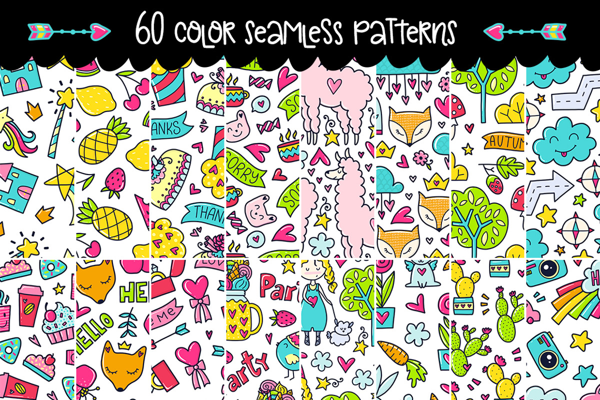 645 Doodles & Patterns - Clipart Set, an Object Graphic by Velliniki (Photo 6 of 7)