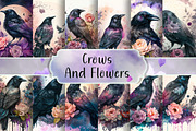 Crows and Flowers, a Background Graphic by Curve Design (Thumbnail 1 of 4)