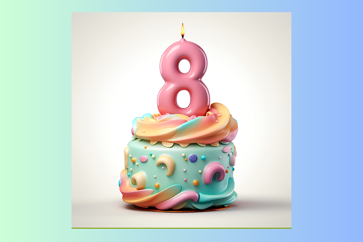 3D Birthday Cake Numbers Clip Art, a Food & Drink 3D Model by Whiskey Bee Boutique (Photo 9 of 11)