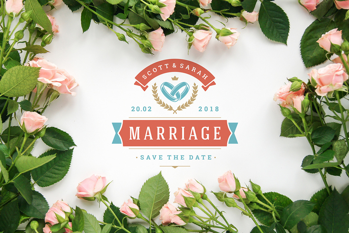 18 Wedding Logos and Badges, a Branding & Logo Template by Vasya Kobelev (Photo 5 of 13)