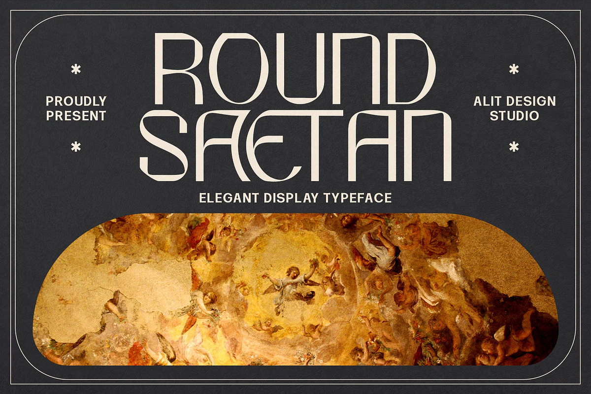 Round Saetan Typeface, a Blackletter Font by alit design (Photo 2 of 15)