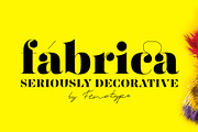 Fabrica - Decorative Serif, a Serif Font by Fenotype (Thumbnail 1 of 10)