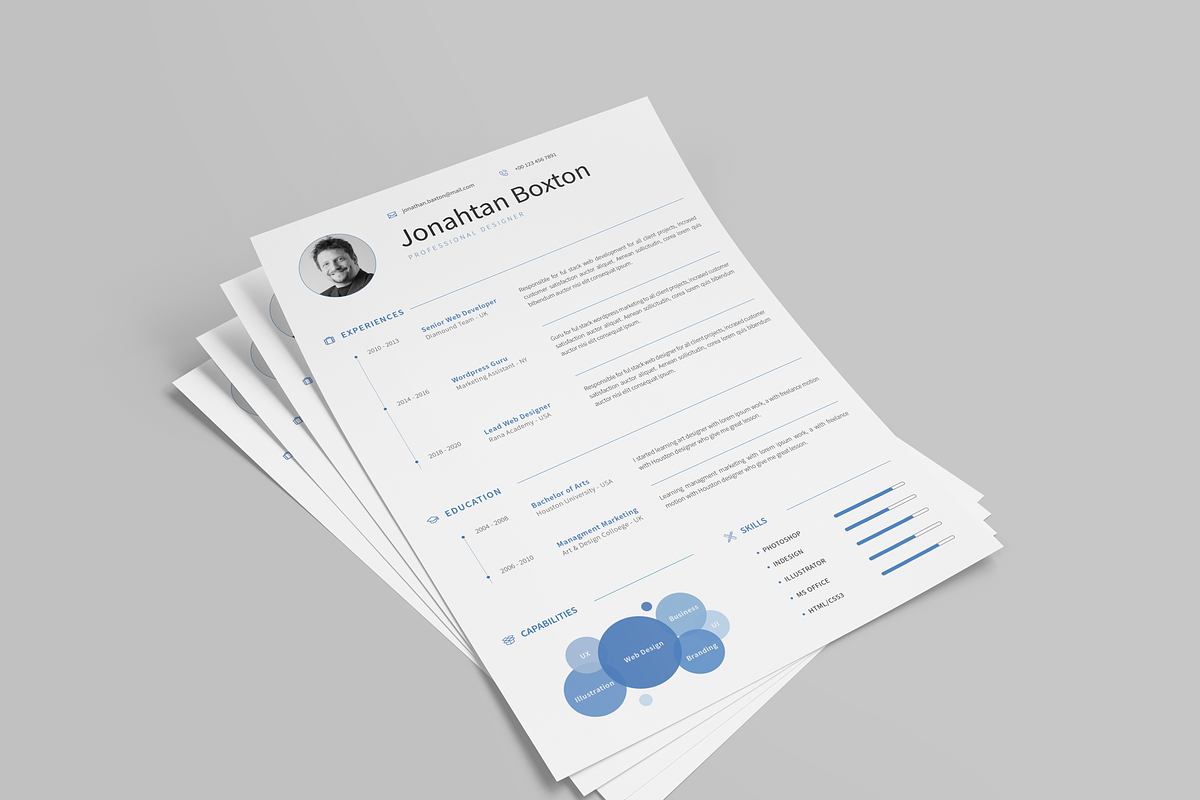 Resume/CV, a Resume Template by UX-group (Photo 3 of 5)