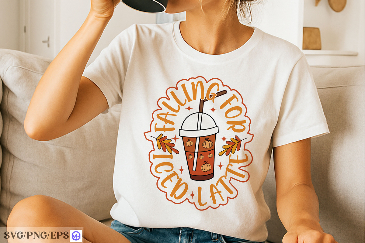 Falling For Iced Latte SVG Halloween, a Graphic by mh_arif (Photo 2 of 4)