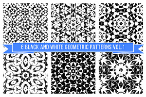 Set of black and white patterns 1