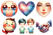 Kind Emotions Clipart, an Illustration by Pixels.Craft (Thumbnail 2 of 3)