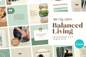 Balanced Living Instagram Templates